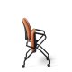 Folded Up - Office Master PT70N Guest Chair with black frame