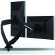 Chief K1D200B KONTOUR Dynamic Height Adjustment Desk Clamp Mount for Dual Monitors