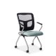 Office Master YS70N Nesting Chair with Silver Powdercoated Frame