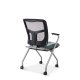 Back View of OM YS70N Nesting Chair with Silver Powdercoated Frame