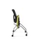 Folded Up View of OM YS71N Chair with Silver Powdercoated Frame