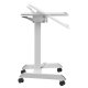 Tilting desktop provides the optimal angle for writing or computing