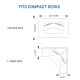 Flexispot EM7L-E Motorized AlcoveRiser Standing Desk Converter - 40"