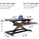 Flexispot M7MB or M7MN AlcoveRiser Standing Desk Converter - 35"