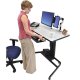 Ergotron 24-219-200 WorkFit-D Sit-Stand Desk with Desk Mount Arm, Keyboard Arm, Tablet Cradle (sold separately)
