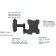 Premier Mounts AM50-B Articulating Dual Arm Swingout Wall Mount