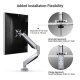 Loctek D7L Heavy Duty Full Motion Gas Spring Single Monitor Desk Mount