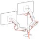 Ergotron 45-509-216 LX Dual Stacking Arm with Tall Pole (white)