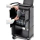 In used image of Ergotron 24-238-085 Tablet or iPads Management Cart with Individual Status Indicators (ISI), Two Modules, 32 Tablet Capacity (Black)