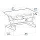 Ergotron 33-397-085 WorkFit-T Sit-Stand Desktop Workstation in Black