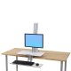 Ergotron 33-350-211 WorkFit-S, Single LD with Worksurface