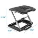Mount-IT! MI-7808 Under Desk Footrest, Adjustable Height/Angle & Massaging Rollers