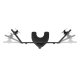 Ergotech 100-D16-B02W Dual Monitor Horizontal Desk Stand with Wings
