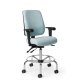 Office Master AF413 (OM Seating) Cushioned Back Stool with 22" Fixed Foot Ring