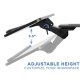 Mount-IT! MI-7132 Adjustable Keyboard and Mouse Platform w/ Wrist Rest Pad