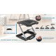 Mount-IT! MI-7808 Under Desk Footrest, Adjustable Height/Angle & Massaging Rollers