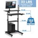 Mount IT! Height Adjustable Rolling Stand Up Desk - MI-7940