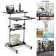 Mount IT! Height Adjustable Rolling Stand Up Desk - MI-7940