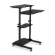 Mount IT! Height Adjustable Rolling Stand Up Desk - MI-7940