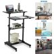 Mount IT! Height Adjustable Rolling Stand Up Desk - MI-7940