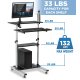 Mount IT! Height Adjustable Rolling Stand Up Desk - MI-7940