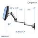 Extended Reach Wall Mount Monitor Arm