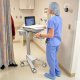 Inused image of Ergotron SV41-41004 StyleView EMR Laptop Cart non-powered (white, grey and polished aluminum)