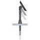 Pole height adjusts through counter