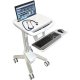 Inused image of Ergotron SV41-41004 StyleView EMR Laptop Cart non-powered (white, grey and polished aluminum)
