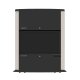 Low-profile design stays within 4" (10 cm) of the wall to fit tight spaces