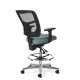 Back View of Office Master YS75 High Stool Mesh Back with Footring