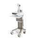 Cantilever monitor mount for focal depth adjustability and full access to worksurface