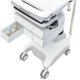 This image shows the drawers of Ergotron SV32-91126 StyleView PHD Laptop Cart with 6 Drawers and Powered (white/grey)