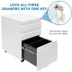 MOUNT-IT! MI-941 Mobile File Cabinet with 3 Drawers