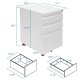 MOUNT-IT! MI-941 Mobile File Cabinet with 3 Drawers