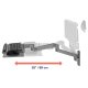 Ergotron 45-685-293 LX Pro Adjustable Wall Mount Keyboard Arm (grey)