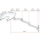 ErgoDirect EDL-3413-W Long Reach Wall Mount Laptop Arm