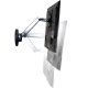 This image shows 17.5" (45 cm) motion adjustment to either side