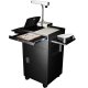Luxor LMC2-B Multimedia Cart with Locking Cabinets and Drawer