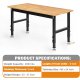 Low-Height 48" wide Heavy-Duty Adjustable Workbench
