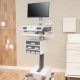 Ergotron M241-1101-100000-1-1 Mosaic LCD Cart with HD Riser, DC Power