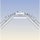 Top View of Ergotech 900-F16-B03 or 900-S16-B03 Apex Single Tiered Triple Horizontal Expandable LCD Monitor Mount