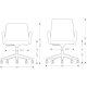 Drawing of GY42-CC or GY44-CC Ginny Casual Conference Chair