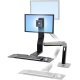 Ergotron 24-259-026 WorkFit-A Single LD LCD Monitor up to 24" Sit-Stand Workstation (polished aluminum/black)