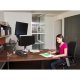 Inused image of Ergotron 24-259-026 WorkFit-A Single LD LCD Monitor up to 24" Sit-Stand Workstation (polished aluminum/black)