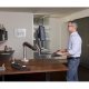 Inused image of Ergotron 24-259-026 WorkFit-A Single LD LCD Monitor up to 24" Sit-Stand Workstation (polished aluminum/black)