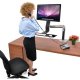 Inused image of Ergotron 24-260-026 WorkFit-A Single HD LCD Monitor up to 30" Sit-Stand Workstation (polished aluminum/black)