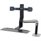 Ergotron 24-257-026 WorkFit-A Dual Monitor up to 22" Sit-Stand Workstation (polished aluminum/black)
