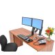 Inused image of Ergotron 24-257-026 WorkFit-A Dual Monitor up to 22" Sit-Stand Workstation (polished aluminum/black)