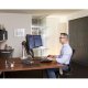 Inused image of Ergotron 24-257-026 WorkFit-A Dual Monitor up to 22" Sit-Stand Workstation (polished aluminum/black)
